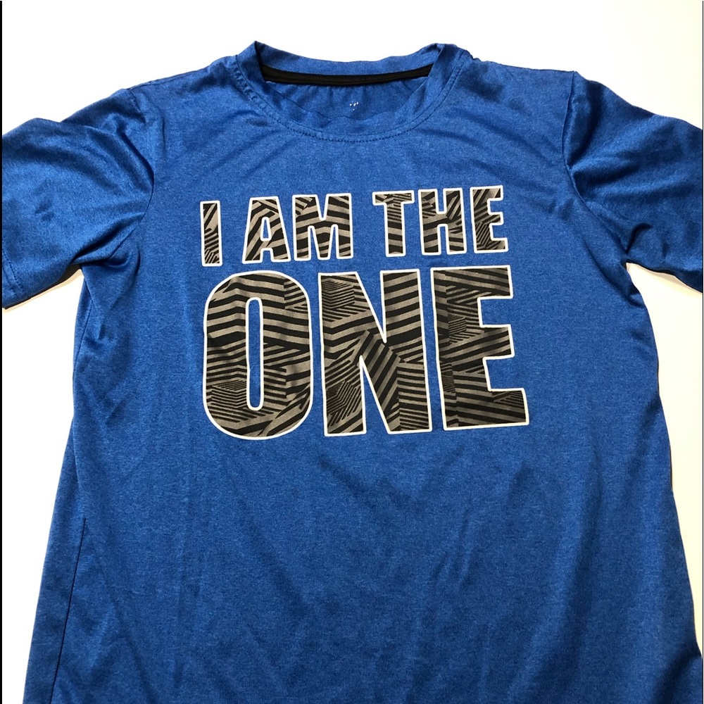 Boys Size Medium Blue T-Shirt “I AM THE ONE”